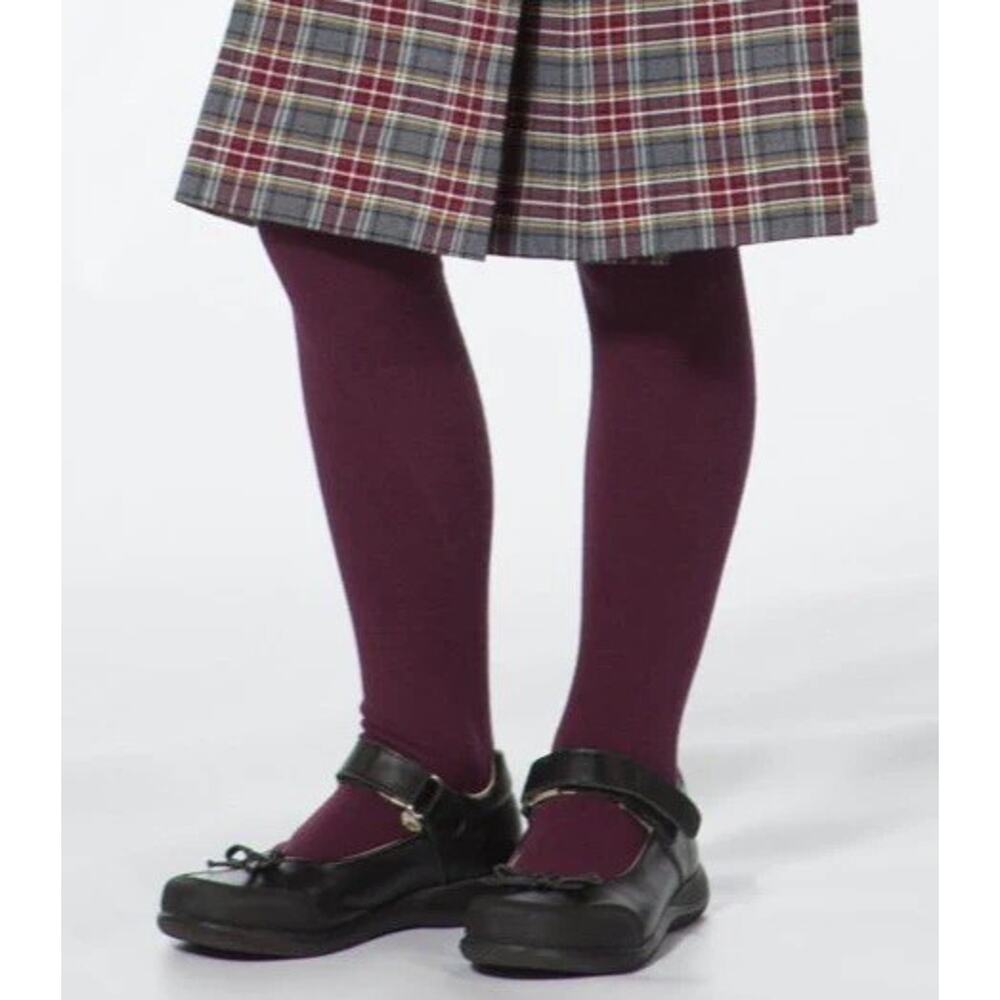 1 pair Socks Knit Cotton‎ Knee School Girls 3 - 6 yrs old High Socks - Burgundy